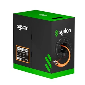 Cable a granel Ethernet Syston Cat 5e 1000 pies 24 AWG cable de cobre sólido 350 MHz caja CMP - Imagen 1 de 27