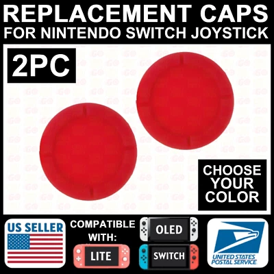 Para Nintendo Switch/Lite/OLED Pulgar Joy Con Analógico Palo Agarre Tapa Cubierta de Goma Foto 1 de 4