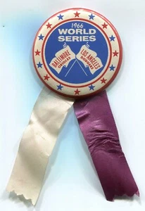 Scarce 1966 World Series Baltimore Orioles Vs Los Angeles Dodgers Pin 2 1/4"  - Picture 1 of 1
