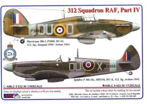 AML Models Decals 1/72 ROYAL AIR FORCE 312 SQUADRON Part 4 - Picture 1 of 4
