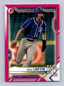 2021 Bowman #BP-144 Nick Loftin Fuchsia #001/199 - Bild 1 von 2