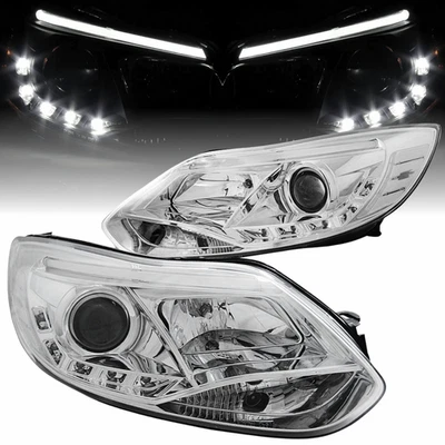 LED LightTube Scheinwerfer Set Chrom für Ford Focus MK3 2011–2014 - Bild 1 von 4
