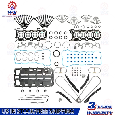 Head Gasket Bolts Set Timing Chain Kit Fits For 11-14 Ford F-150 Mustang 5.0L V8 — 第 1/4 张图片