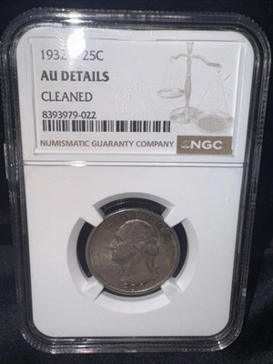 1932-D Washington Quarter NGC AU Details Cleaned - Image 1 of 4