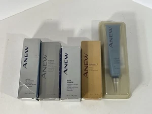 Avon Anew Products Lot Of 5 Retroactive Crem Skintrition, Day Force, Clearly C - Picture 1 of 6