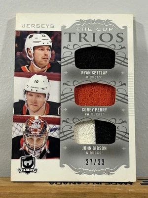 2018-19 Upper Deck The Cup Anaheim Ducks Trios Getzlaf/Perry/Gibson Jersey /33 - Image 1 of 3