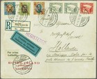 ICELAND , AIR SET ON THE REGISTERED COVER