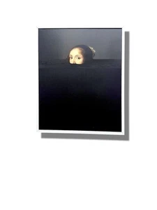 -21% Mineheart Submerged Black Canvas Portrait Framed Wall Art PREOWNED £194 RRP - Picture 1 of 8