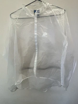 PERFORMANCE BIKE TECHNICAL WEAR PVC BIKE CYCLING RAIN JACKET MENS SMALL  CLEAR - Image 1 of 4