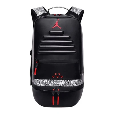 Nike Air Jordan 3 III Retro Black Cement Grey Red Spizike Backpack - Image 1 of 4