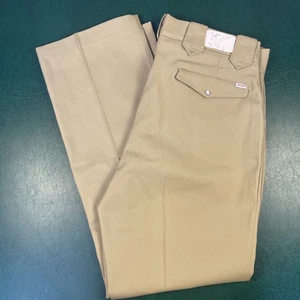 Vintage Carhartt Pants Mens 36x32 Khaki Pearl Snap Western Made in USA NWT - Picture 1 of 8
