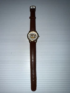 Vtg ARMITRON GARFIELD Chasing Odie Watch Women Gold Tone Needs A Battery - Picture 1 of 8