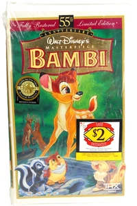 Bambi VHS Fully Restored Limited Edition 55th Anniversary Disney Masterpiece New - Picture 1 of 9