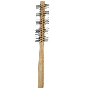 Small Round Brush For Blow Drying Wooden Hairbrush For Curly Hair - Picture 1 of 10