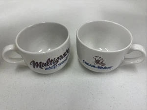 2 Stück Weizencreme Mehrkorn "Gönnen Sie sich" große Kaffeetassen Tassen - Bild 1 von 12