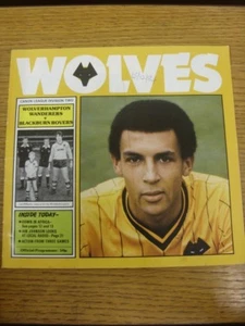 15/12/1984 Wolverhampton Wanderers v Blackburn Rovers (folded, date written on - Picture 1 of 1