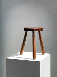 1950 TABOURET TRIPODE MODERNISTE BRUTALIST STOOL Marolles Chapo Perriand Noll - Imagen 1 de 11