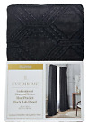Everhome Embroidered Diamond Weave Rod Pocket Back Tab Panel 50x95in Tuxedo