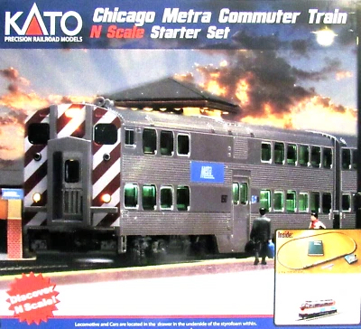KATO ~ New 2025 ~ N Scale Chicago Metra F40PH ~ Unitrack Starter Set 106-0037 - Image 1 of 3