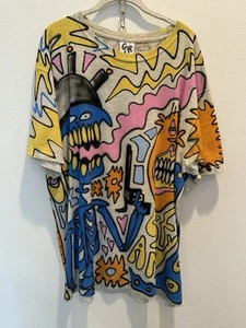 CRMY STUDIOS CUSTOM AIRBRUSH GRAPHIC SHIRT XL supreme kith asspizza bape - Picture 1 of 3