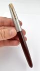 1940'S Parker 51 Vacumatic Burgundy Jewel Arrow Gold Fill Cap Ink Pen