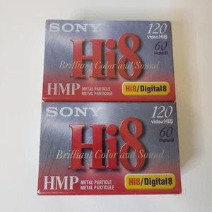 Sony Hi8 120/Digital8 60 HMP Cassette Tapes P6-120HMPD1 - 4 Pack Sealed - Picture 1 of 9