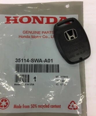 Genuine Honda Key Case Back Cover 35114-SWA-A01 - Image 1 of 3