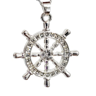 Collar Colgante Rueda Dharma Circonita cúbica Rueda Incrustada Buena Fortuna Joyería y en Caja Foto 1 de 4