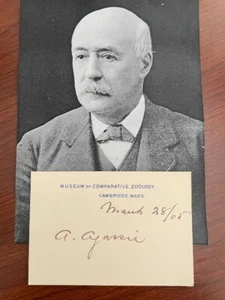 ALEXANDER AGASSIZ SIGNIERTE KARTE, ZOOLOGE, KUPFERBERGBAU, HARVARD, OZEANOGRAPH - Bild 1 von 1