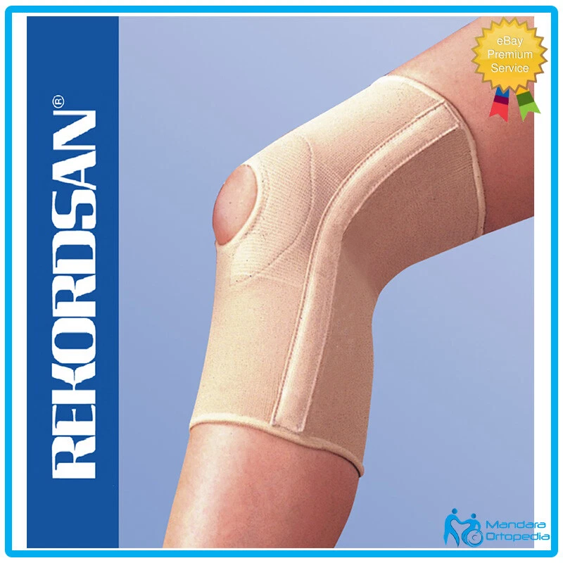 GINOCCHIERA ELASTICA CON FORO ROTULEO STECCHE FLESSIBILI CUSCINETTO ANTI-TRAUMA - Immagine 1 di 1