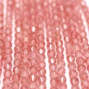 Vintage 1930s Rosary Pink Czech Glass Teardrop Beads (7mm) (PCG41) - Picture 1 of 7