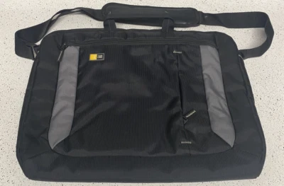 Case Logic Bolso para Laptop Mensajero Correa para el Hombro y Asas Negro Gris 13" - 15" Foto 1 de 3