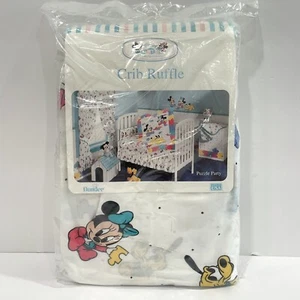 VTG Disney Babies Dundee Crib Ruffle Skirt Puzzle Party Sealed Toddler Bed NEW - Picture 1 of 6