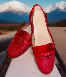 New Women Kate Spade Red Flat Moccasin Loafers Shoes,Sz.7.5; 8.5 - Picture 1 of 14