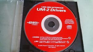 CD - AUSB Midi Interface UM-2 Treiber Edirol Roland Microsoft Macintosh