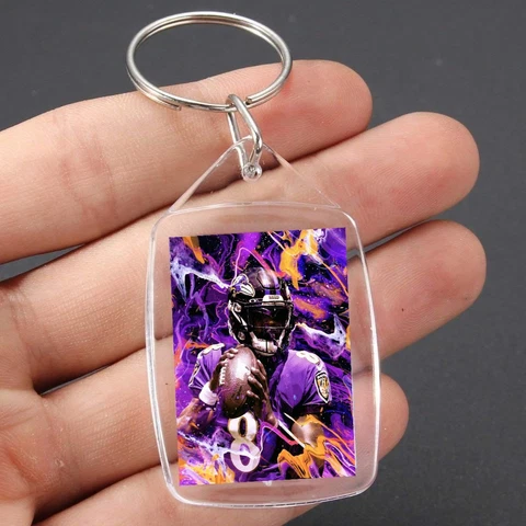 LAMAR JACKSON BALTIMORE RAVENS FOOTBALL NFL KEYCHAIN #1 Cover