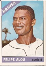 1966 Topps # 96 - FELIPE ALOU - ATLANTA BRAVES - SET BUILDER