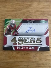 2021 Panini Certified BRANDON AIYUK Piece of the Game GLOVE Auto #d 3/5 ADIDAS