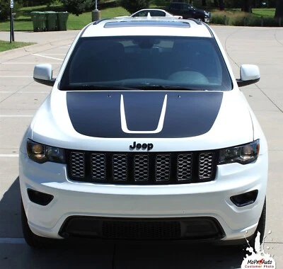 2011-2021 Jeep Grand Cherokee Trailhawk TRAIL HOOD Decal Stripe Graphics - Image 1 of 4