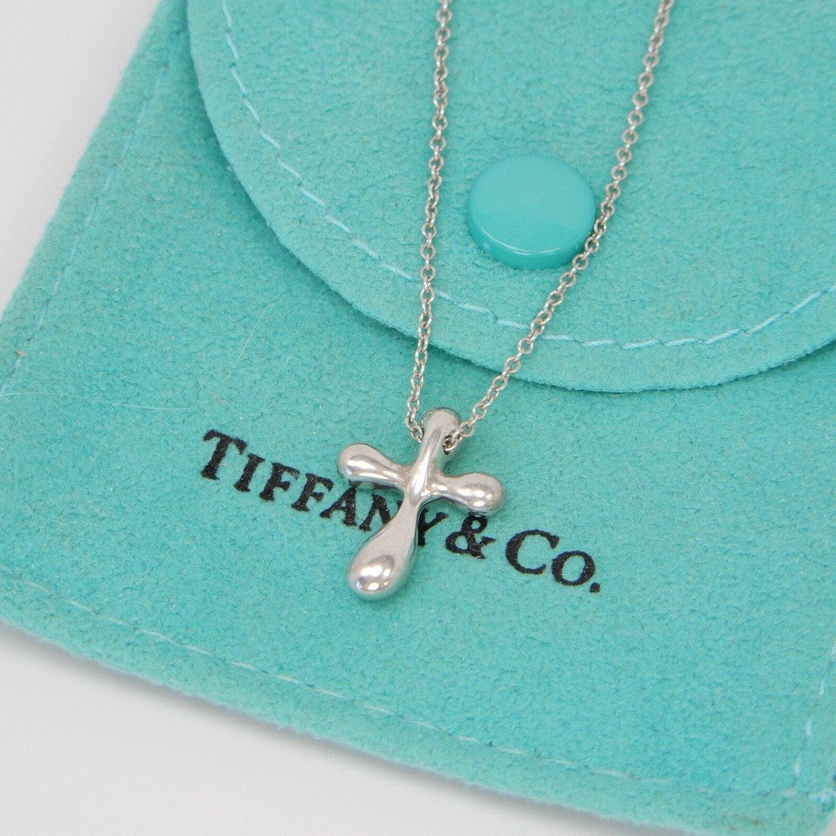 VINTAGE TIFFANY&Co.Open cross necklace l