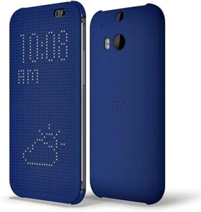 HTC Dot HC M100 Etui Flip One M8 Bleu - Imagen 1 de 2
