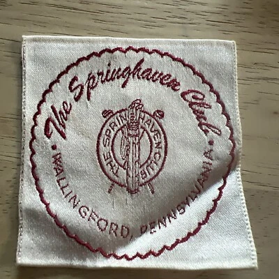 Parche cosido vintage The Springhaven Club Wallingford Pennsylvania Foto 1 de 4