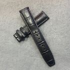 20 22mm Real Calf Leather Black Brown Watchband Strap For Iwc Big Pilot
