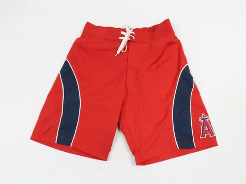 Los Angeles Angels Swim Shorts Men Large Red Athletic Beach Cover