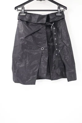 Isabel marant skirt Womens 38 black waist layered belted cotton linen Grunge - Image 1 of 4