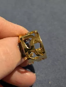 Ring (RG-H) Gold Tone Adjustable - Foto 1 di 9