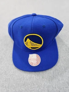 New Mitchell & Ness NBA Golden State Warriors Blue Yellow Snap Back Hat Cap - Picture 1 of 13