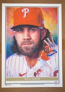 2020 Game Within The Game 10x14 Fine Art Print #9  Bryce Harper  #'d to /99