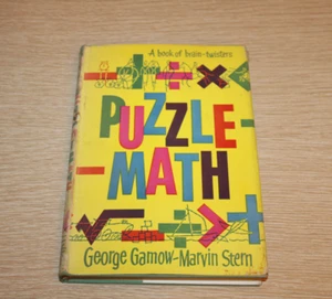 Puzzle Math 1958 George Gamow Book, Marvin Stern Canadian Ed. w/DJ - Picture 1 of 11