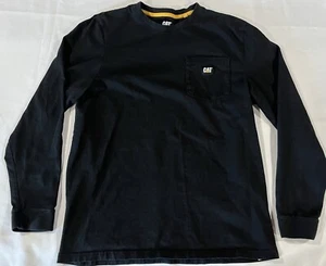 Caterpillar CAT Camicia Uomo Media Nera Manica Lunga 100% Cotone RN #149651 - Foto 1 di 10